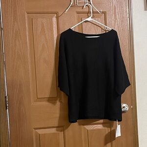 XL Black Boat Neck sweater Top